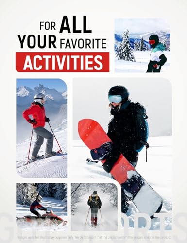 GOT Sports Máscara de esqui masculina - Balaclava com aquecedor de pescoço de lã para clima frio - M