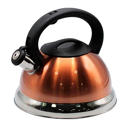 Chaleira Inox Gold 3L Bronze Fundo Duplo com Apito
