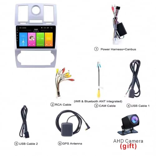 Radio coche 2 DIN para Ford Escape 3 y Kuga, pantalla multimedia con Android Auto 7