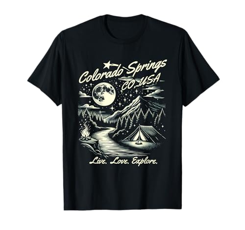 Colorado Springs Colorado USA Mountain Design Souvenir T-Shirt