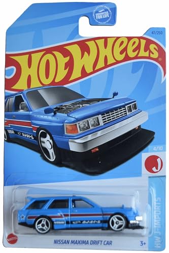 Hot Wheels Nissan Maxima Drift Car azul escala 1:64 miniatura 1
