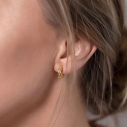 Orecchini a cerchio dormiente originali in argento sterling 12 mm - Italia