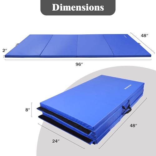 image for Fitvids Folding Exercise Gymnastics Mat, 4'x8'x2