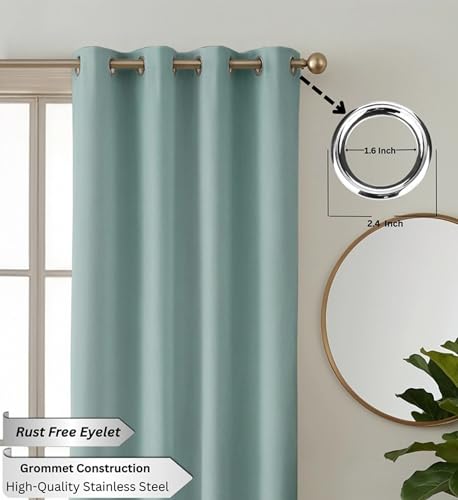 Image of Galaxy Home Decor Polyester Solid Curtain, Window - 5 Feet, Aqua, Pack of 1