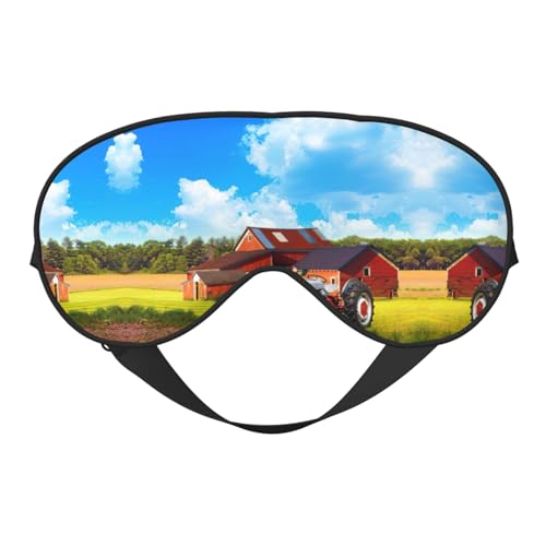 Company Farm トラクター スリープマスク 睡眠用アイマスク 完全に調節可能なストラップアイカバー レディース/メンズ