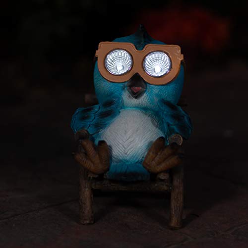 Blazin BB-SOL-OWL-BL-1PACK Solar Garden Decorations Figurine | Outdoor Led Decor Figure | Light Up Decorative Statue Accents For Yard, Patio, Lawn, Or Deck | Weather Resistant thumb #4