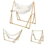 [レビール オブ リバー] revir of river 3WAY ハンモック 自立式 スタンド フレーム クロス クッション セット チェア ハンガーラック 室内 インテリア ソファ (12.ナチュラルウッド×ホワイト)