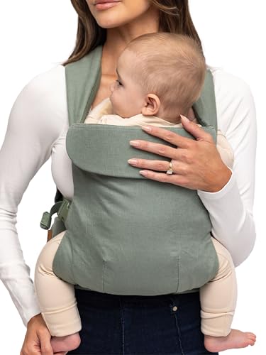 WildBird - Aerial Carrier - 7 to 45 lbs - for Moms, Dads & Caregivers - 100% Natural European Linen Fibers - Versatile & Adjustable - Small Size - Acadian Fabric