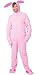 Christmas Story Men's Deranged Bunny Pajamas, Pink, L/XL