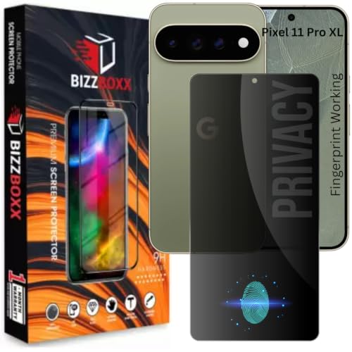 Image of Fingerprint Working Privacy Screen Protector For Google Pixel 11 Pro XL - Anti-Spy Tempered Glass Gurad, Protect Sensitive Information in Public (Pixel 11 Pro XL - 6.8 Inch) - Pack of 1