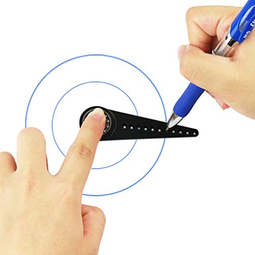 Hefu Multifunction Drawing Ruler, Versatile and Portable Design Tool,with Mini Compass and Protractor