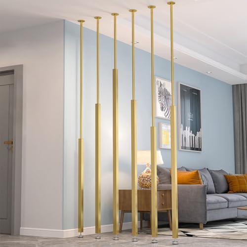 Modernos paneles divisores de habitación de suelo a techo, juego de 5 piezas (140 cm) – Elegante poste de separación de pared para el hogar y la oficina, elegante solución de división de espacio, 150