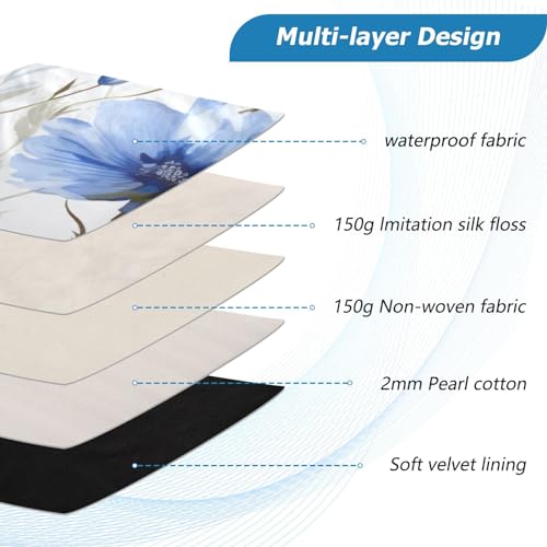 Funda para Laptop 13-14 Pulgadas Azul Wildflowers miniatura 4