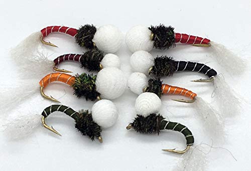 Lot d’accessoires de pêche à la mouche Bestcity, ensemble de huit (8) mouches pour la pêche à la mouche pour la truite # 91 Cover