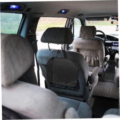 Soporte de tablet para coche en cuero PU negro HAPINARY con inclinación estable ajustable 5