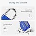 Puroma 4 Pack Combination Lock for Locker 4 Digit Outdoor Waterproof Padlock for School, Gym, Sports, Fence, Toolbox, Gate, Case, Outdoor, Hasp Storage (Blue)