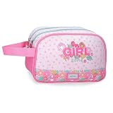 Enso Girl Zone Neceser Dos Compartimentos Adaptable Fucsia 26x16x10 cm Poliéster