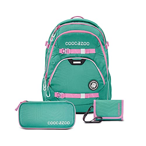 Coocazoo MATE Schulrucksack-Set 3-teilig – Mit Mäppchen & Turnbeutel, Ergonomisch & Sicher Für Kids