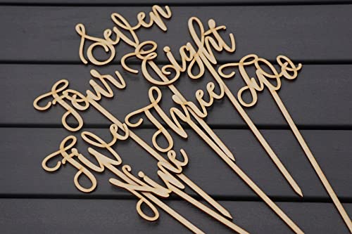 Custom Table numbers, 1 send, numbers total, wooden Custom Table numbers, 1 send Custom Table numbers, 1 send wood table number with