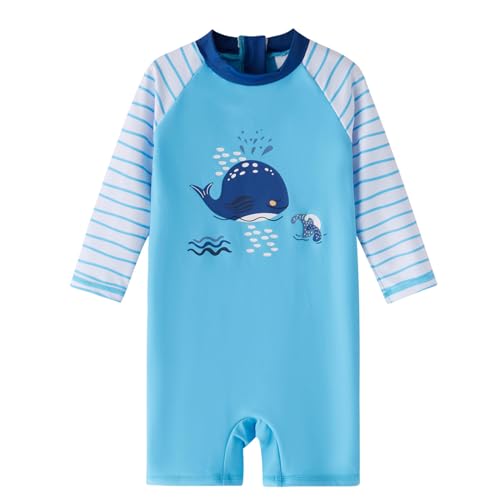 Baby Boys Swimsuit Long Sleeve Bathing Suit Zipper Bathing Suit Rash Guard Infant Beach Boys' Swimwear