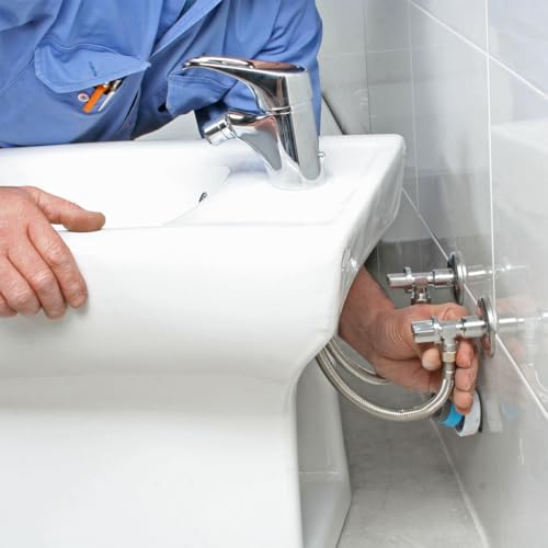 NUWIQ 2 Stück Flexschlauch Verlängerung 60cm, G3/8 X M10, Wasserhahn Schlauch, Silber, für Mischbatterie