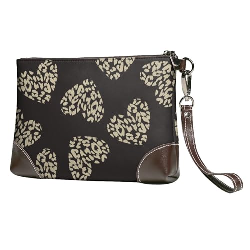 ヒョウ柄 ハート型 クラッチバッグ メンズ レディース おしゃれ