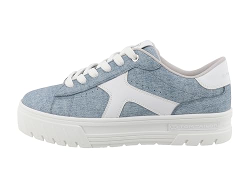 Basket TOM TAILOR Femme 7490080017 blanche casual en toile