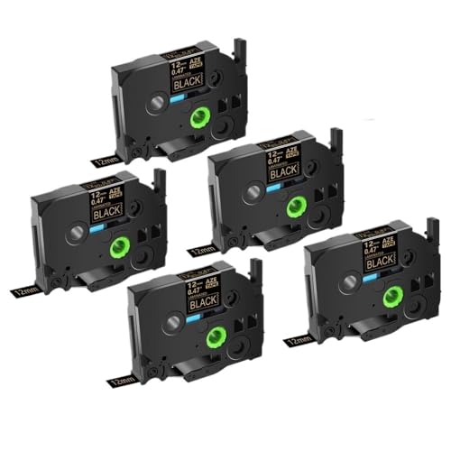 3/4/5/10pk TZ TZE 231 12mmWϑwxe[vxfoCXƌ݊̂}`J[(5PK Black on Gold)