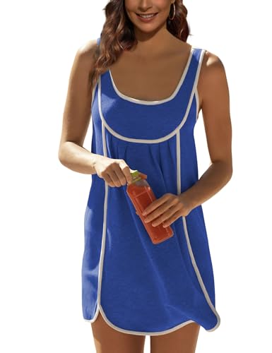 Athlisan Womens Summer Athletic Sleeveless Mini Dress Casual Oversized Workout Tennis Dress Sundress