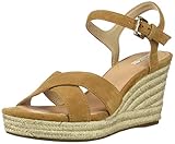 Revestimiento: Cuero Geox D SOLEIL A Sandalia De Cuña Mujer, Amarillo (Curry), 36.5 EU
