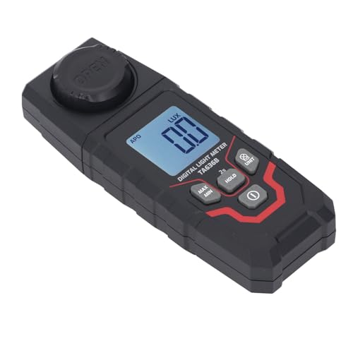 Mumusuki Probador de Iluminancia Digital, Material ABS, Amplio Rango de Medición, Capacidad de 200000 Lx, Ideal para Fotógrafos e Ingenieros de Iluminación