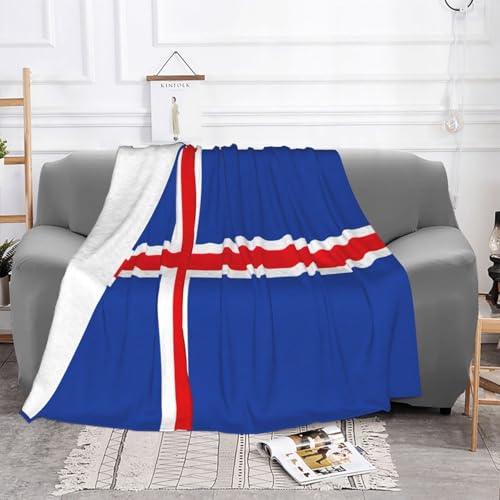 Plaid drapeau Islande : couverture flanelle toutes saisons - 4