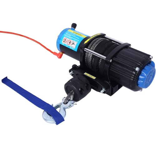 Winch eléctrico 4500lb 12V con cuerda sintética y control remoto