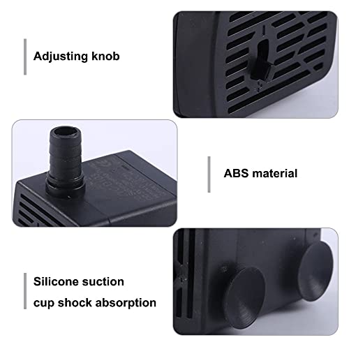 Mini Pet Water Pump, Quiet USB Submersible Water Pump for Aquariums Fish Tank Pond, 5w Raising 90cm-100cm - Image 2