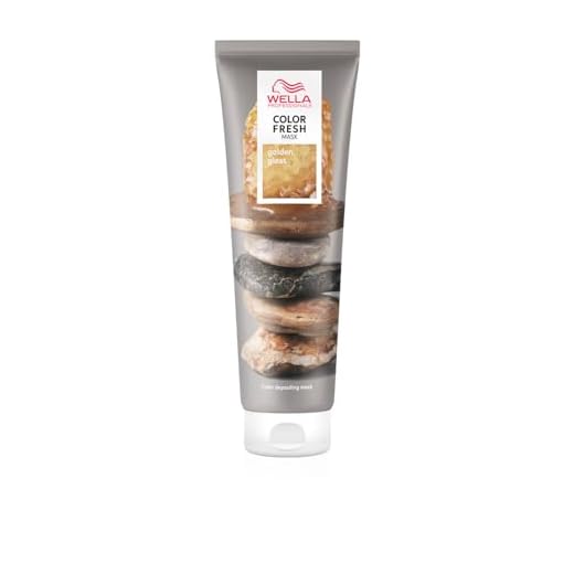 Wella Professionals Color Fresh Mask Golden Gloss – Haarkur zum Beleben und Verändern der Haarfarbe – pflegende Tönung mit Avocadoöl – für mittelblondes bis helles Haar – 150 ml
