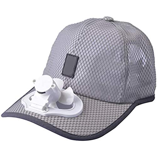 Hut mit Lüfter, Baseballkappe Sonnenschutz Kappe Air Fan gekühlte Baseball-Mütze Lüfter Ventilator Ladeventilator Visierkappe