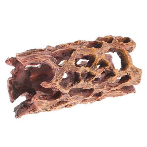 Frcolor 水槽用レジン製エビ隠れ家 魚とエビのための空洞樹根シェルター 水族館装飾 新鮮 海水両対応 素材で自然な生息環境を演出