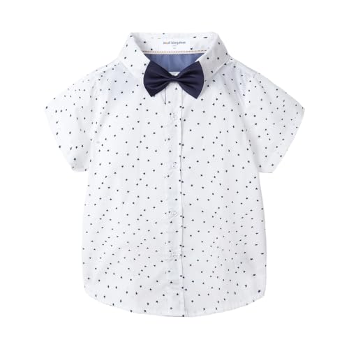 Image of Mud Kingdom Little Boys Dress Shirts Short Sleeve Cute Summer