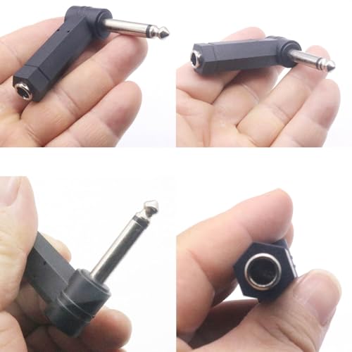 Adaptadores de ángulo recto 6.35 mm TS para guitarra, pack x2 miniatura 5