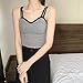 Girls Tops Built-in Bra V-Neck Crop Top Teen Camisole with Adjustable Straps Bralette Slim Fit Cami Tops for Girls