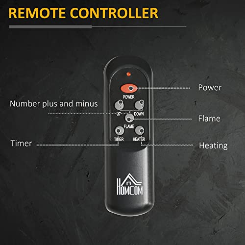 ESPIDOO Electric Fireplace Heater with Remote Control: Modern White Freestanding Fireplace with Dimmable Flame Effect - 1400W Space Heater for Home Office & Living Room with Temperature Control & Time - Image 7