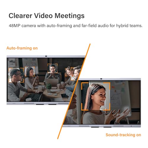 Image of AG Neovo 75 inch Smart Board with Camera and Microphone, Google EDLA Certified Interactive Whiteboard for Business, Android 13, Wireless Screen Sharing, Digital Whiteboard (IFP7504P-AO)
