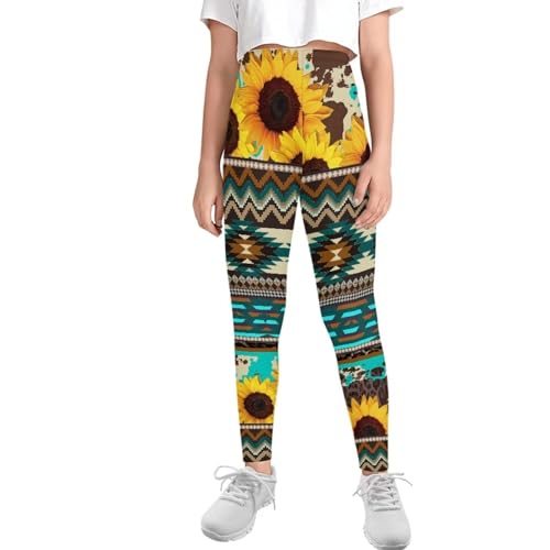 Leggings for Girl's High Waisted Pants Yoga Pants Full Length Size 4-13 Years2