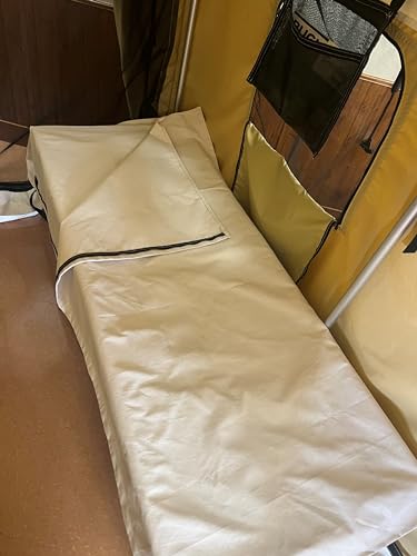 Outfitter Bedroll; Premium 15oz. Grade A Cotton Canvas Cowboy Style Bedroll, Color Natural, Sobredimensionado para Máximo Espacio para Dormir; Cremalleras Dobles YKK para Durabilidad para Todas las Estaciones miniatura 2