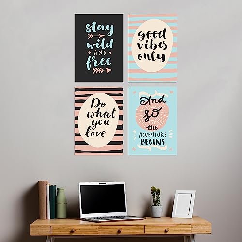 Image of PAPER PLANE DESIGN Poster Frames Quotes Size- 8.25 x 11.75 inch, Set of 4, Motivational (E)