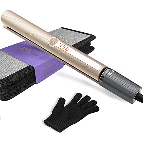 Hair Straightener,Ceramic Tourmaline Ionic Flat Iron Hair Straightener Adjustable Temperature 230Â°F-450Â°F with LCD Temp Display,3D Titanium Floating Plates Straightener for All Hair Types