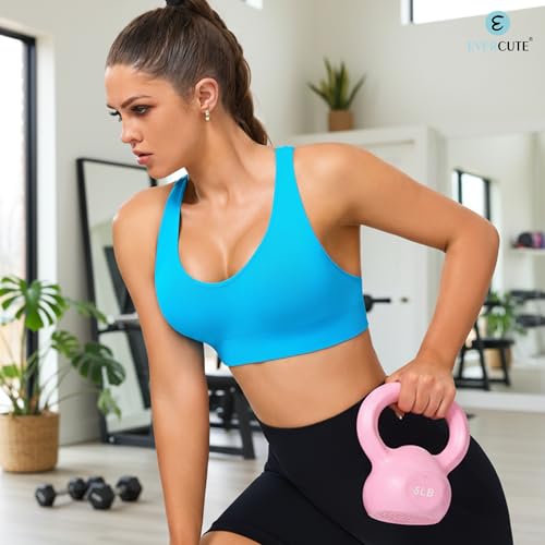 Image of Women's Cross Back Sport Bras, Seamless Padded Strappy High Support Yoga | Removable Pads, 4-Way Stretch, A-DD Cup, Full Coverage, Scoop Neck, Cropped Bra, Sweat-Wicking, Pull-on, for Yoga Gym Workout
