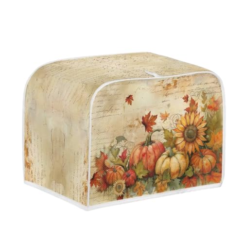 Image of Sunflower Pumpkin 2 Slice Toaster Cover Thankisgiving Decor