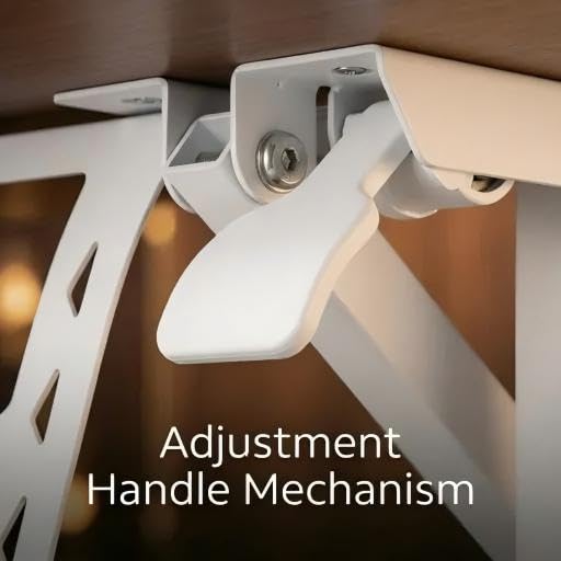 32 Standing Desk Converter 2 Monitors Adjustable Height Sit to Stand Up Workstation with Keyboard Tray White — view 6