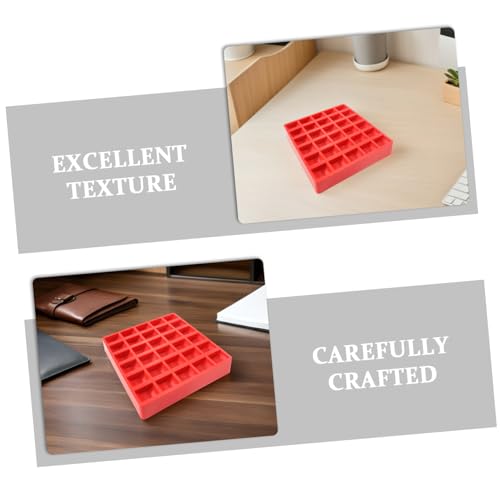 Caja organizadora para monedas de plástico ABS color rojo miniatura 3